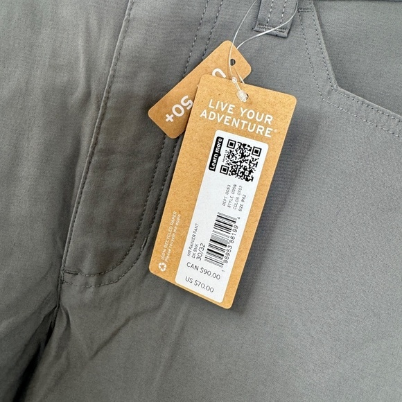 NEW Eddie Bauer Rainer Pant Active Fit 30W 32L Dark Smoke - Picture 2 of 9